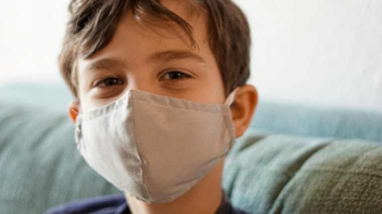 child with mask