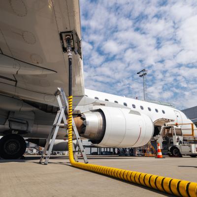 plane being fuelled