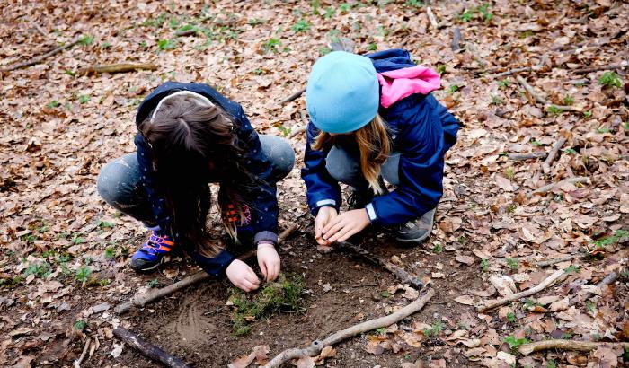 Kinder im Wald