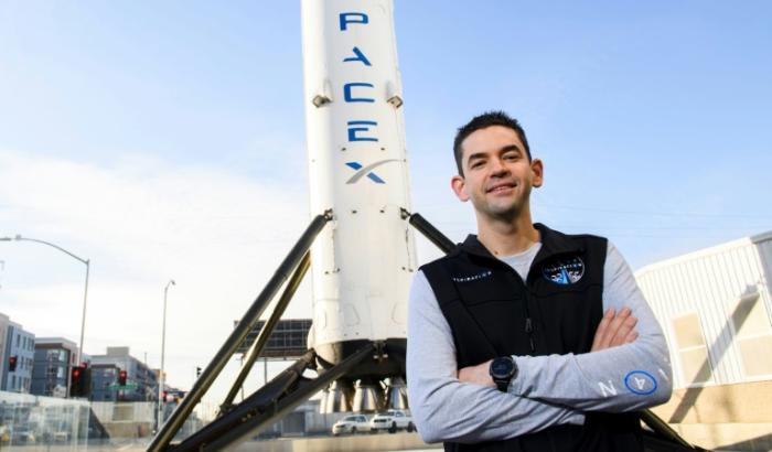L'homme d'affaires Jared Isaacman sur le site de SpaceX à Hawthorne, le 2 février 2021 en Californie