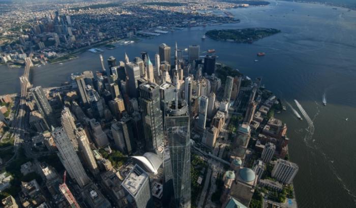 Vue aérienne de Manhattan, à New York, le 6 août 2021
