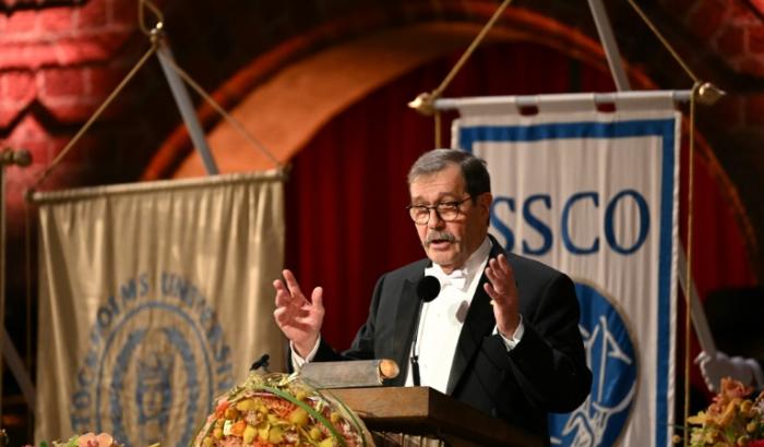 Le chercheur Alain Aspect, prix Nobel de physique en 2022, à Stockholm le 10 décembre 2022