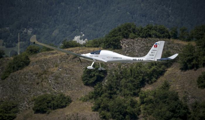 L'avion solaire SolarStratos à Sion, en Suisse, le 8 août 2025