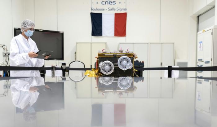 Le rover Idefix lors de sa présentation dans le cadre de la mission MMX (Martian Moons eXploration) de l’agence spatiale japonaise (JAXA), au siège du CNES à Toulouse, le 7 septembre 2023
