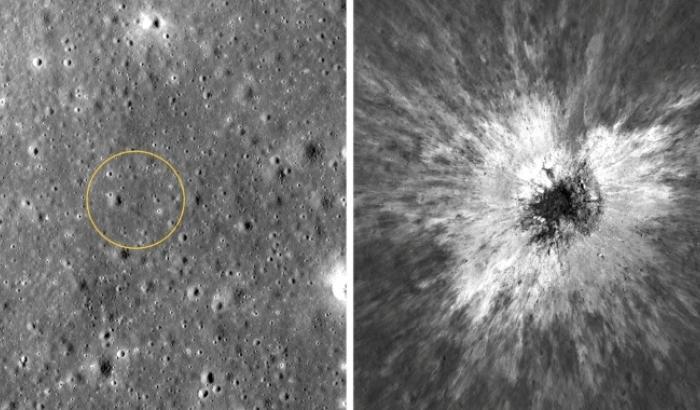 Nasa-Forscher haben einen riesigen, erst kürzlich entstandenen Krater auf dem Mond entdeckt. Laut einer am Mittwoch in der Zeitschrift "Science Advances" veröffentlichten Studie handelt es sich um den größten neuen Krater, der jemals im Sonnensystem gefunden wurde.