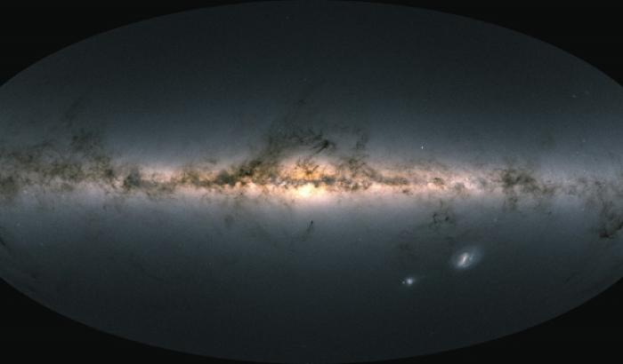 Image de la galaxie prise grâce aux données du télescope spatial Gaia, publiée le 3 décembre 2020 par l'Agence spatiale européenne (ESA)