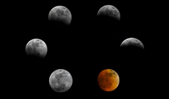 The cycle of March's eclipse seen from Colombia