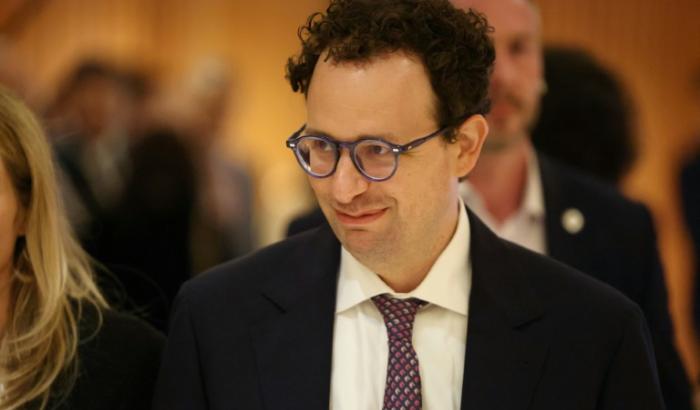 Le patron d'Anthropic, Dario Amodei, le 19 février 2026, à New Delhi, en Inde