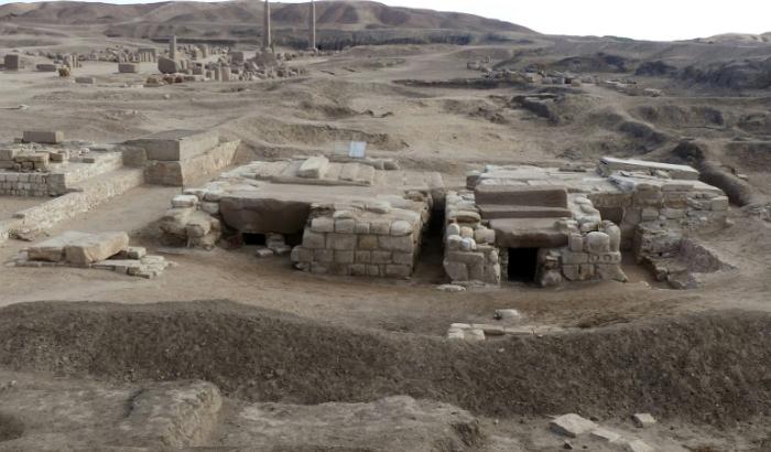 Photo diffusée le 25 novembre 2025 par MFFT (Mission française des fouilles de Tanis)-EPHE (Ecole pratique des hautes études)/PSL montrant la nécropole royale de Tanis (San el-Hagar) dans le delta du Nil