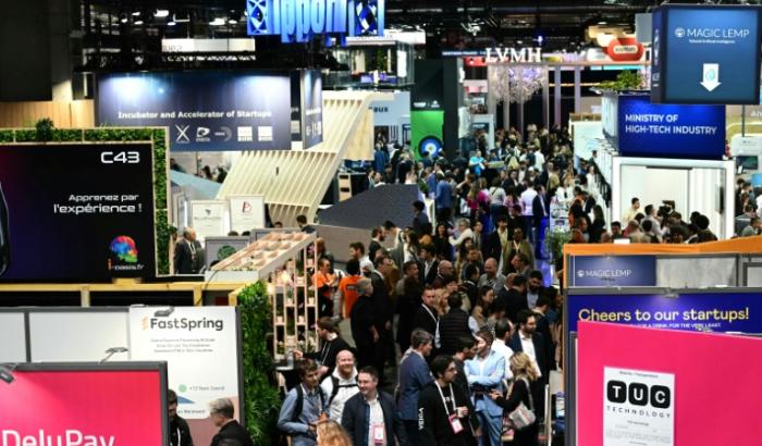 Le salon VivaTech, plus grand événement européen de la tech aura lieu du 11 au 14 juin à Paris Porte de Versailles, ici l'édition précédente, en mai 2024 au même endroit.