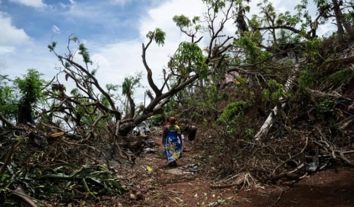 Les dégâts provoqués par le cyclone Chido à Mamoudzou, le 2 janvier 2025 à Mayotte