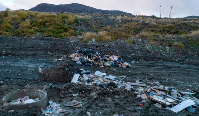 Des charognards dans les déchets de la décharge municipale d'Ushuaia, en Terre de Feu, le 11 mai 2026 en Argentine