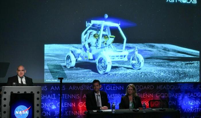 Un véhicule lunaire présenté par la NASA le 26 mai 2026 à Washington