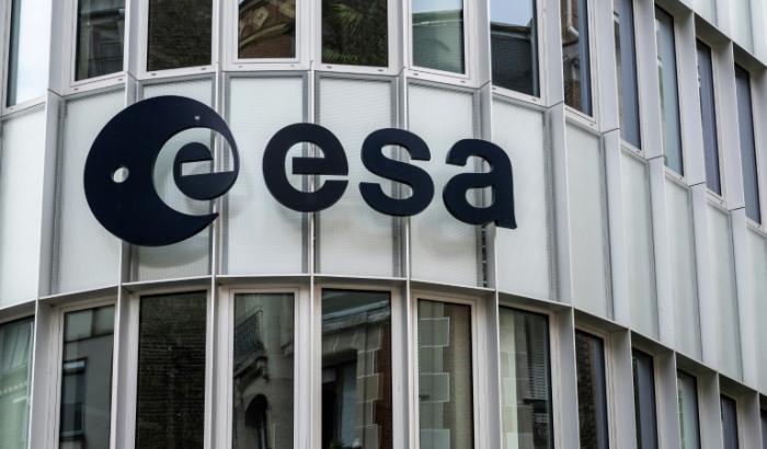 Le logo de l'Agence spatiale européenne (Esa) à Paris, le 23 juillet 2025
