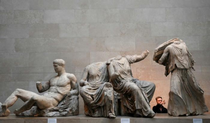 Les marbres du Parthénon, également connus sous le nom de marbres d'Elgin, au British Museum de Londres, le 9 janvier 2023