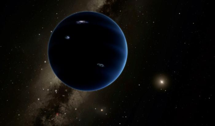 Illustration artistique, diffusée le 20 janvier 2016 par Caltech/Robert Hurt, de l'hypothétique neuvième planète du système solaire