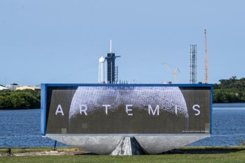 Avant le décollage de la mission Artémis 1 au Centre spatial Kennedy, en Floride, le 16 août 2022