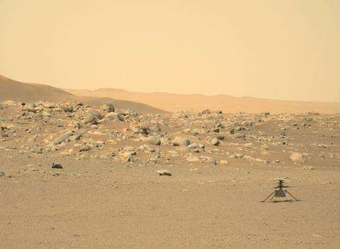 Nach mehr als drei Jahren auf dem Mars hat der Mini-Hubschrauber "Ingenuity" seine letzte Botschaft zur Erde geschickt. Die US-Raumfahrtbehörde Nasa sprach von einem "langen Abschied".