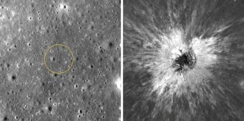 Nasa-Forscher haben einen riesigen, erst kürzlich entstandenen Krater auf dem Mond entdeckt. Laut einer am Mittwoch in der Zeitschrift "Science Advances" veröffentlichten Studie handelt es sich um den größten neuen Krater, der jemals im Sonnensystem gefunden wurde.