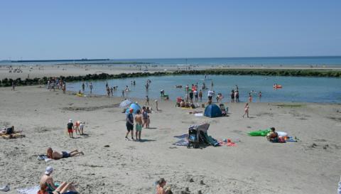 La plage de Wimereux, le 25 juin 2023 dans le Pas-de-Calais