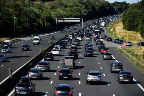 Sur l'A10, au sud de Paris, le 6 septembre 2022