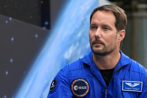 L'astronaute français Thomas Pesquet lors du sommet international sur l'Espace à Paris, le 10 septembre 2026