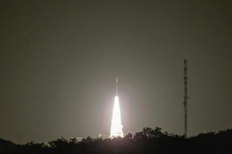 Lancement d'une fusée Vega-C depuis le centre spatial guyanais, le 25 juillet 2025 à Kourou