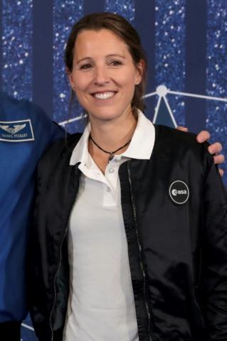 La nouvelle astronaute française Sophie Adenot à l'ESA à Paris le 23 novembre 2022