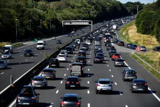 Sur l'A10, au sud de Paris, le 6 septembre 2022