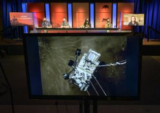 Die US-Weltraumagentur Nasa hat ein spektakuläres Video von der Landung des Rovers "Perseverance" auf dem Mars veröffentlicht - und erstmals auch Töne vom Roten Planeten.