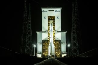 La fusée Ariane 6 prête à décoller à Kourou, en Guyane française, le 3 mars 2025