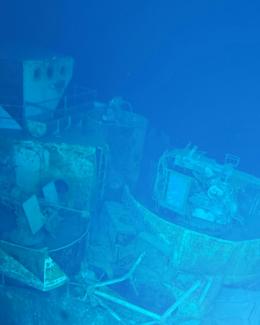 Photo non datée, diffusée le 25 juin 2022, de l'épave de l'USS Samuel B Roberts au large des Philippines