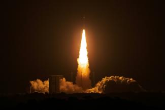 Lancement de la fusée européenne Vega-C au centre spatial de Kourou, en Guyane française, le 15 septembre 2026