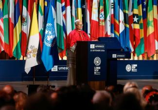 Le pape Léon XIV à l'Unesco à Paris le 25 septembre 2026